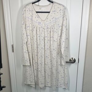 Eileen West purple floral nightgown size 3X